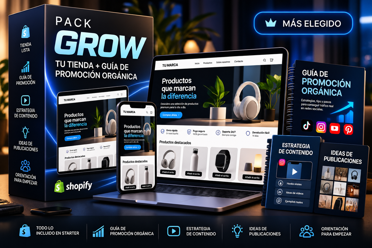 Pack Grow — Tienda + Promoción